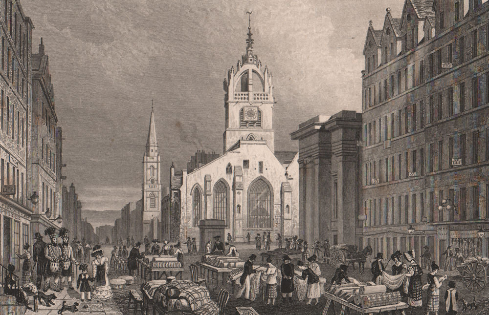 EDINBURGH. St Giles' Cathedral, County Hall & Lawnmarket, High St. SHEPHERD 1833